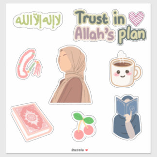 Sticker Pack d'autocollants de foi musulmane – Fille voilé