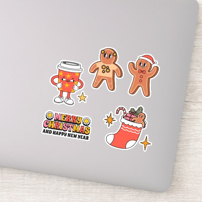 Sticker Pack d'autocollants de Noël super (Détail)