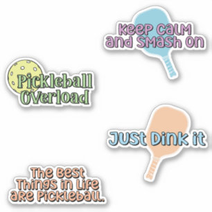 Sticker Pack d'autocollants du lecteur de ickleball coloré