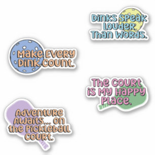 Sticker Pack d'autocollants du lecteur de ickleball multic