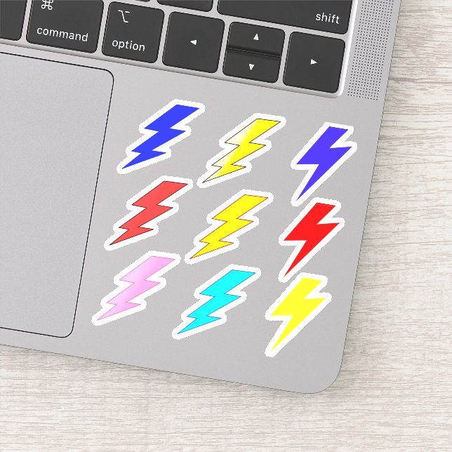 Sticker Pack d'autocollants éclair colorés (Détail)
