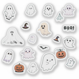 Sticker Pack d'autocollants Halloween de fantôme mignon