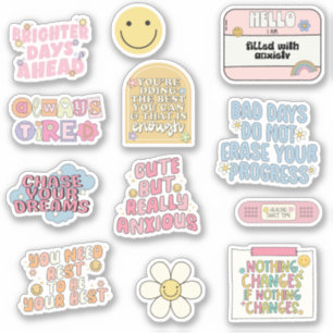 Sticker Pack d'autocollants Inspirational Mental Health