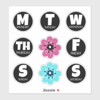 Sticker Pack d'autocollants Jours de la semaine