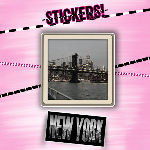 Sticker Pack d'autocollants New York Polaroid Skyline Viny