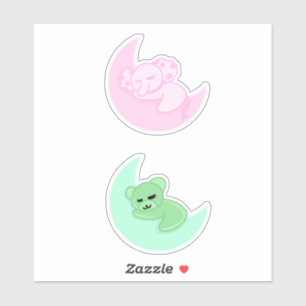 Sticker Pack d'autocollants Sleeping Bear & Elephant pour