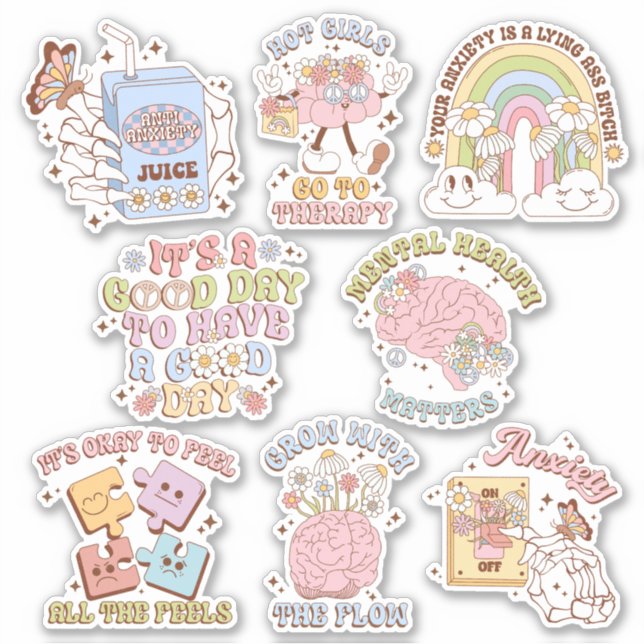 Sticker Pack d'autocollants Vinyl Sensibilisation à la san (Devant)