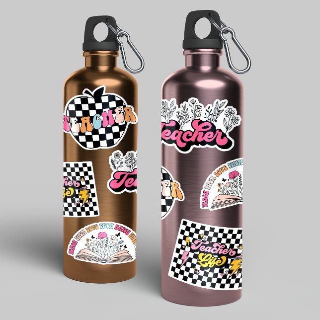 Sticker Pack d'autocollants Vinyl Vie de l'enseignant rétr (Créateur téléchargé)