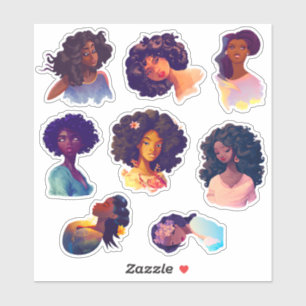 Sticker Pack d'autocollants Watercolor Ladies