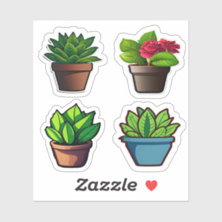 Sticker Pack de ménage vert feuilles