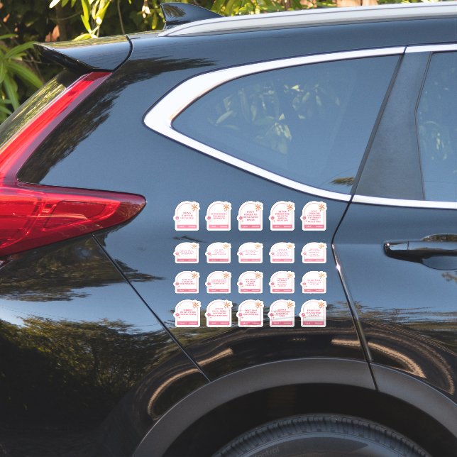 Sticker pack ensemble de rappel quotidien motivationnel (Coté voiture)