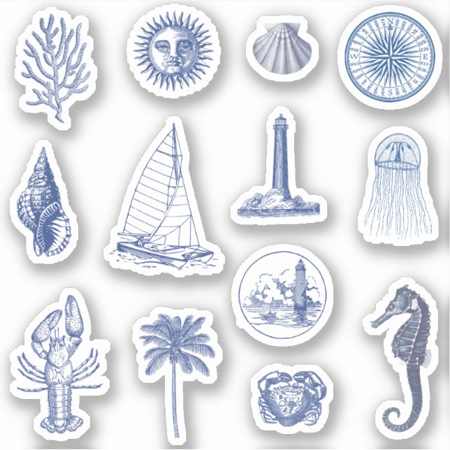 Sticker Pack Esthétique Côte Bleue (Devant)