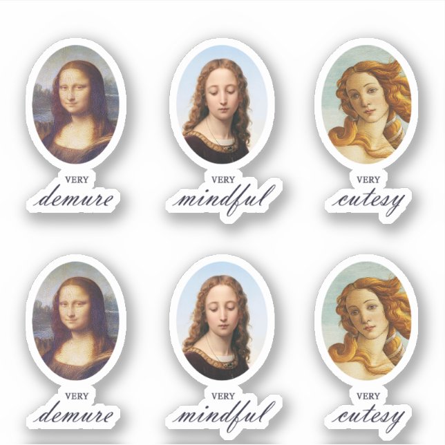 Sticker Pack femme très discret Cutesy Renaissance (Devant)