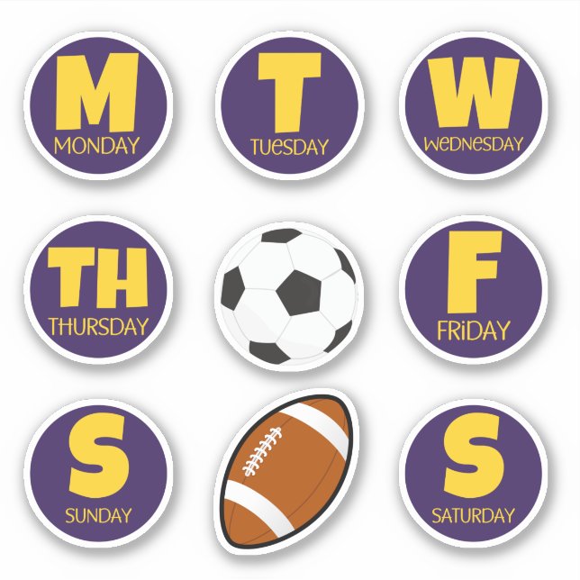 Sticker Pack Jours de la semaine (Devant)