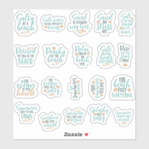 Sticker pack pack mignon plage motivation QUOTE