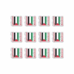 Sticker [Pack] Palestine Drapeau arabe et anglais Drapeau 