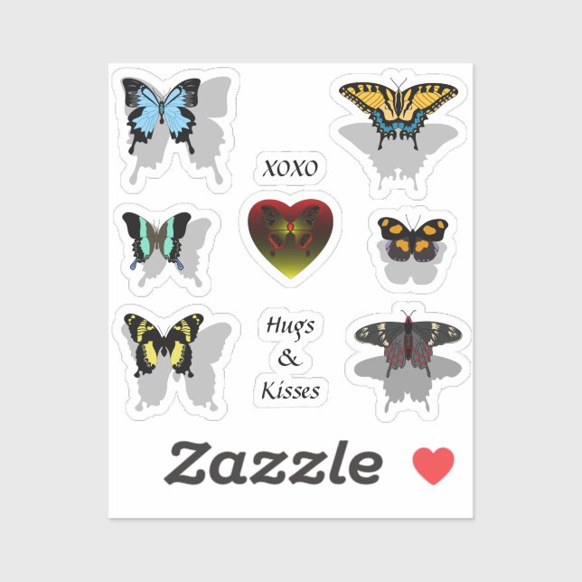 Sticker Pack papillon XOXO (Feuille)