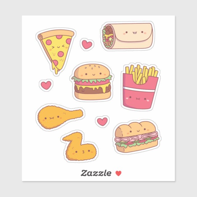 Sticker Pack pour Doodles de restauration rapide (Feuille)