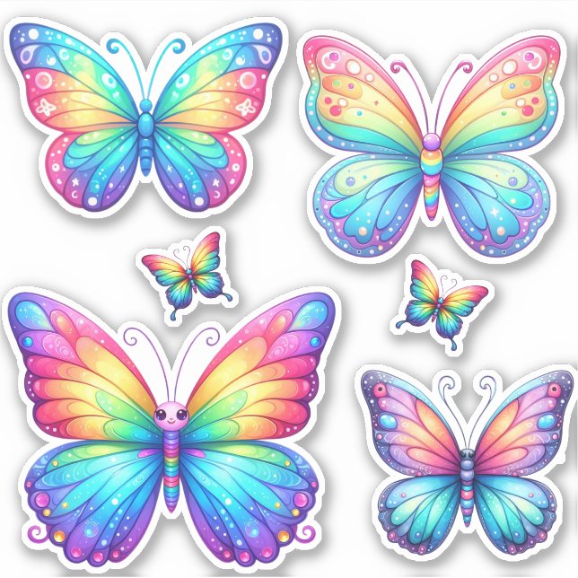 Sticker pack vibrant de papillon (Devant)