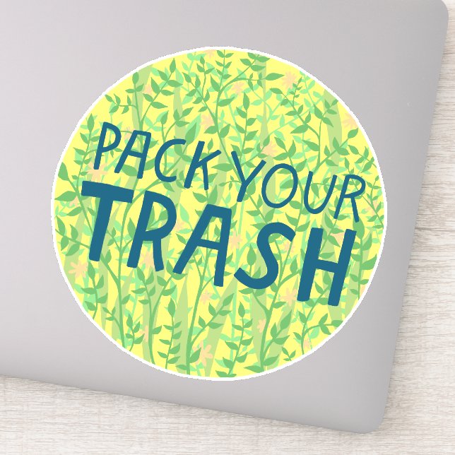 Sticker PACK YOUR TRASH No Littering Circle Art (Détail)