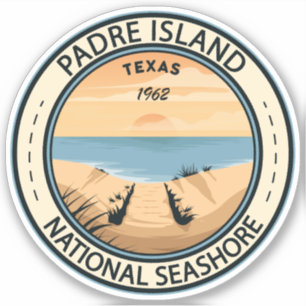 Sticker Padre Island National Seashore Texas Badge