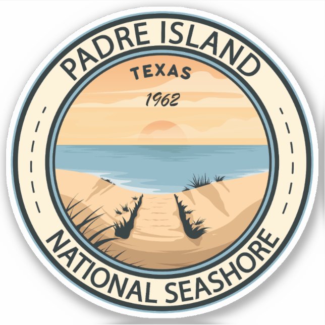 Sticker Padre Island National Seashore Texas Badge (Devant)