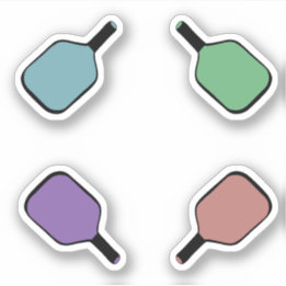 Sticker Pagaies de Pickleball colorées