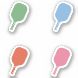 Sticker Pagaies de Pickleball colorées