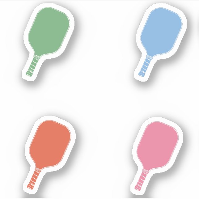 Sticker Pagaies de Pickleball colorées (Devant)