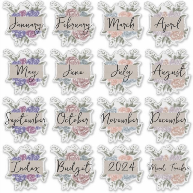 Sticker Pages de couverture BuJo Coupe personnalisée Stick (Devant)