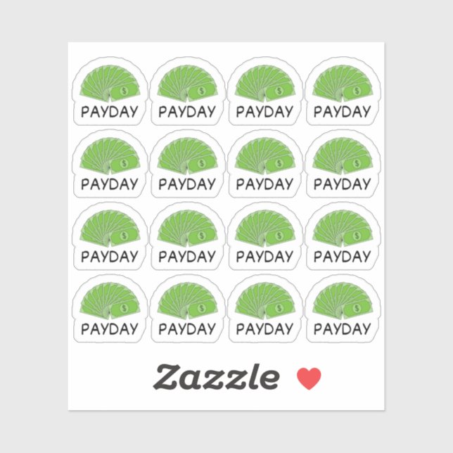 Sticker Paie salaire salaire salaire Budget Tracker Bujo P (Feuille)