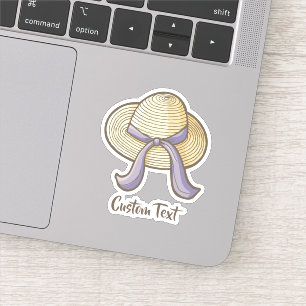 Sticker Paille Casquette beige