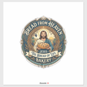 Sticker Pain De Ciel Jésus Pain De Vie Boulangerie Chrétie