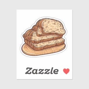 Sticker Pain de dessin animé