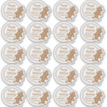 Sticker Pain d'épices Homme Plaid Christmas Holiday Cookie<br><div class="desc">Les biscuits homme pain d'épices et un biscuit flocon pain d'épices sur une plaid brun neutre font de cet autocollant taillé sur mesure un choix festif confortable pour partager les biscuits de Noël et les bonbons de vacances cette année. Personnalisez avec votre propre message de vacances et votre nom de...</div>
