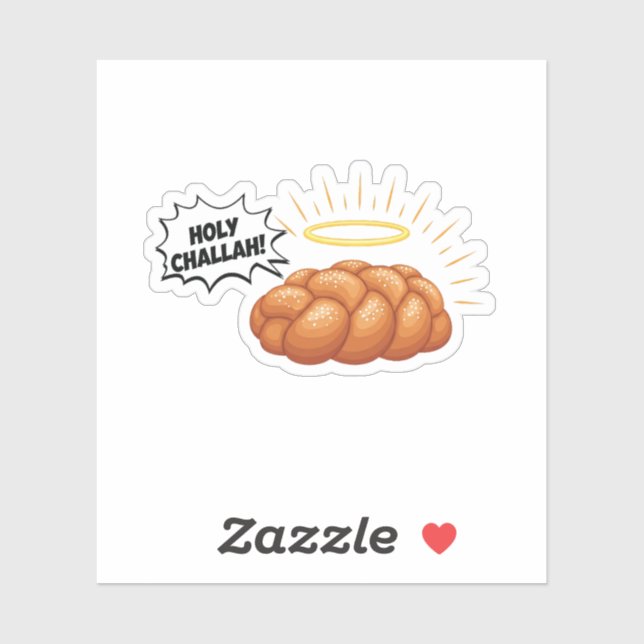 Sticker Pain juif juif de Saint-Challah Hanoukka (Feuille)