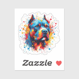 Sticker Paint Splatter Pitbull