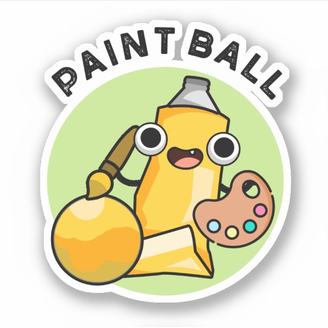 Sticker Paintball Funny Paint Pun (Devant)