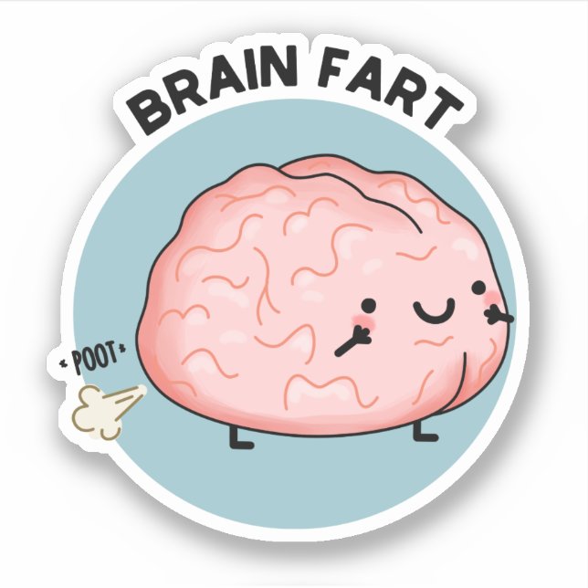 Sticker Paire de cerveau amusant Anatomie Pun (Devant)