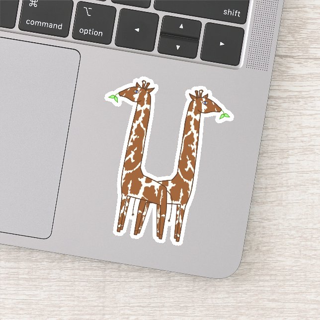 Sticker Paire De Mignonnes Giraffes (Détail)