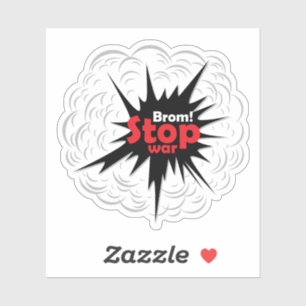 Sticker Paix mondiale ! Arrêter la guerre
