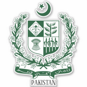 Sticker Pakistan National Armoiries Patriotique