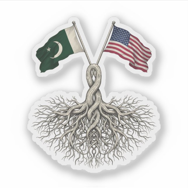 Sticker Pakistani-American (Devant)