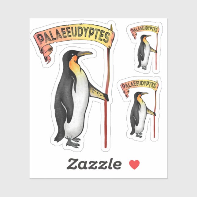 Sticker Palaeeudyptes Pingouin disparu (Feuille)