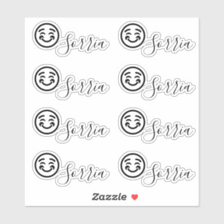 Sticker Palavras em Portugues : Sorria Smile Die Cut