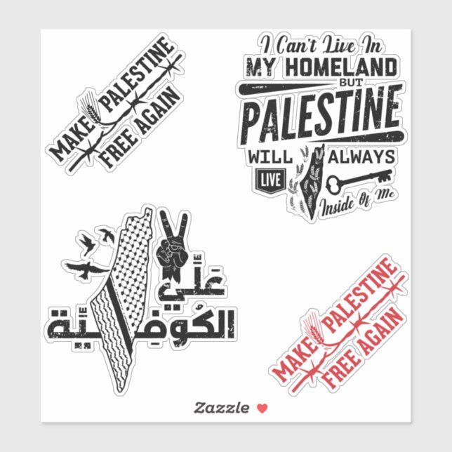 Sticker Palestine Freedom Resistance Pack 2 (Feuille)