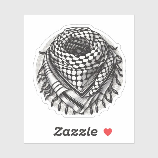 Sticker PALESTINE Keffiyeh (Feuille)