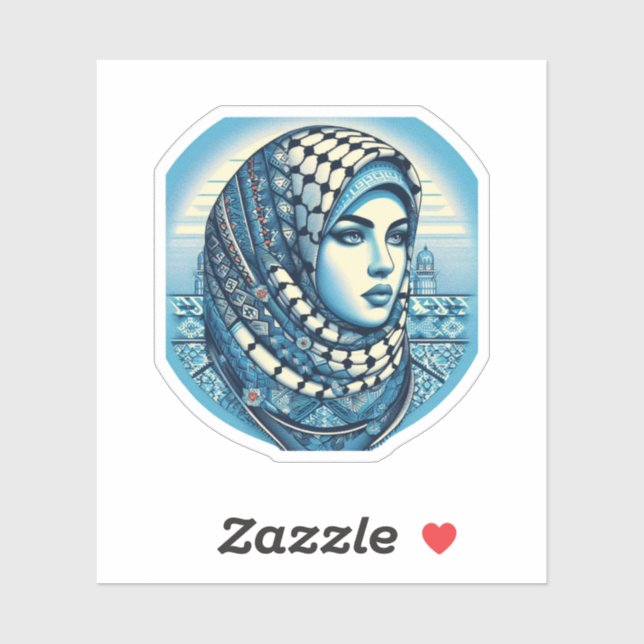STICKER PALESTINE KEFFIYEH SOUTIEN (Feuille)