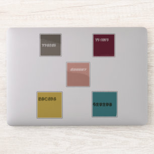 Sticker Palette de code hexadécimal, exemple