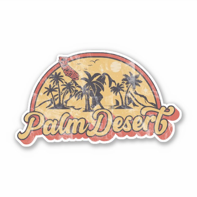 Sticker Palm Desert, Californie (Devant)